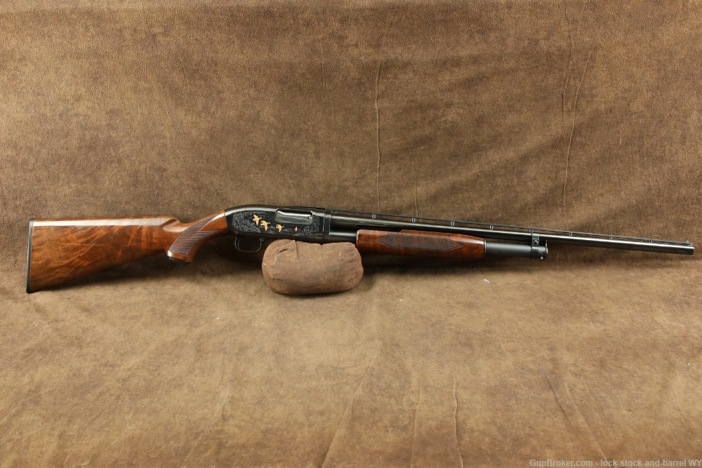 1990 Engraved Browning Model 12 28GA 26” Pump Action Shotgun-img-2