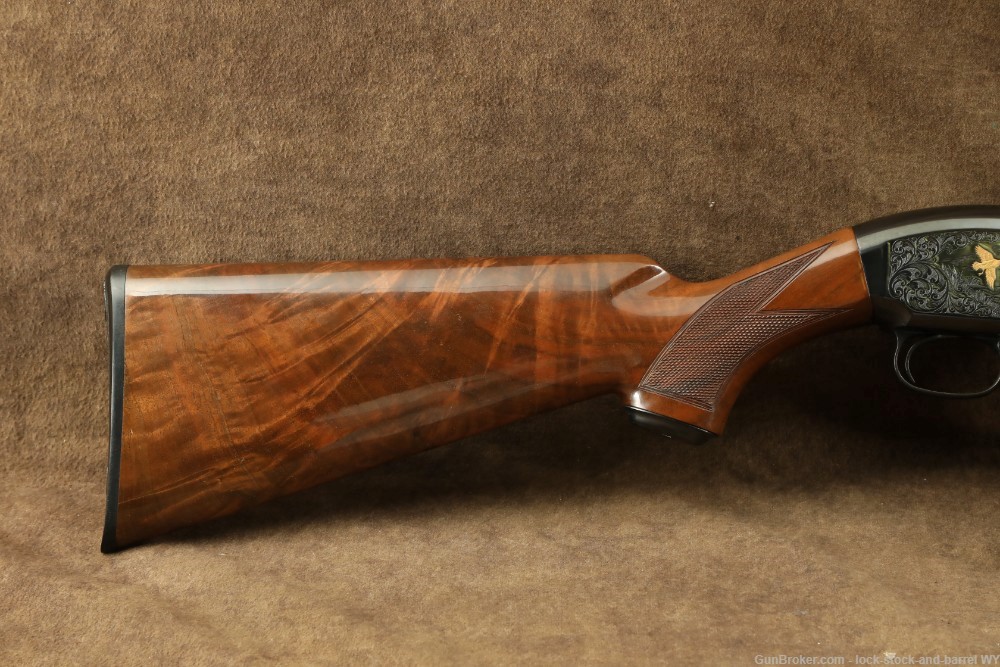 1990 Engraved Browning Model 12 28GA 26” Pump Action Shotgun-img-3
