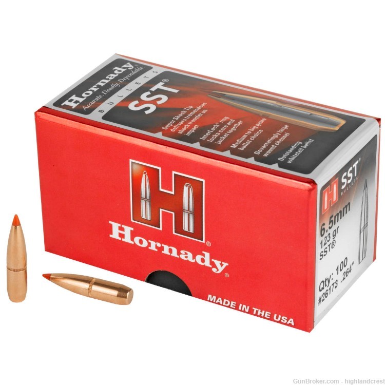 Hornady 26173 SST 6.5mm .264 123 gr Super Shock Tip 100 Per Box-img-0