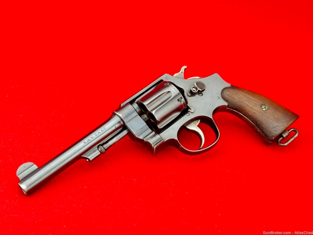 Early 2ND YEAR Smith & Wesson U.S. Model 1917  45ACP 5.5" *ORIGINAL FINISH*-img-0