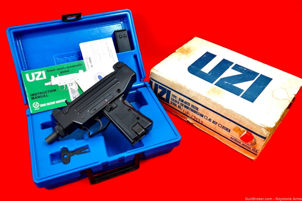 Rare & Desired Pre Ban IMI Israel UZI Pistol 9mm w/ Original Case As New-img-3