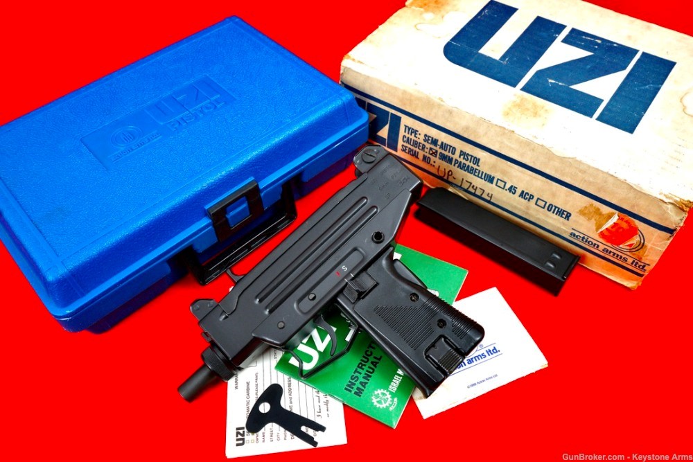 Rare & Desired Pre Ban IMI Israel UZI Pistol 9mm w/ Original Case As New-img-16