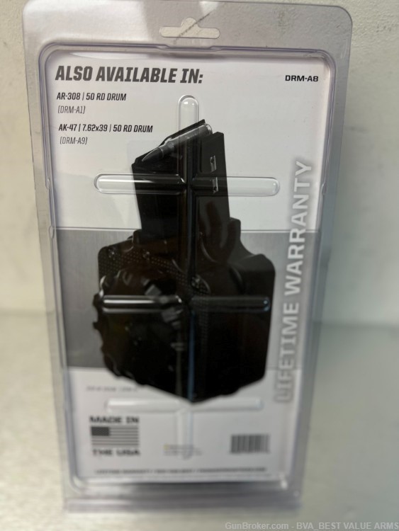 ProMag AR-15 Drum Magazine, 5.56x45mm NATO, 65 Rounds, Polycarbonate DRMA8-img-2