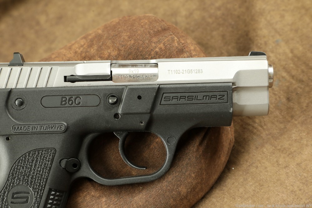 Sarsilmaz Defense B6C 9mm 3.75” Stainless Compact Semi-Auto Pistol-img-4