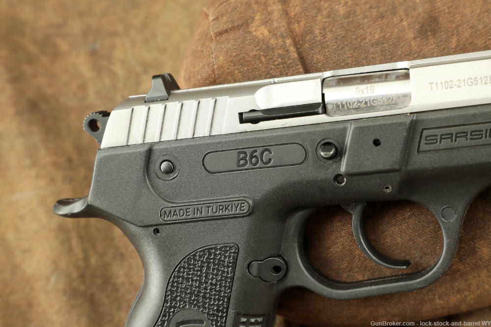 Sarsilmaz Defense B6C 9mm 3.75” Stainless Compact Semi-Auto Pistol-img-17