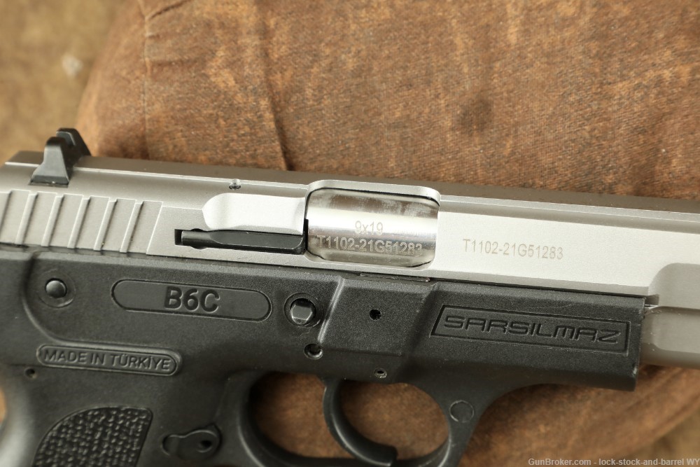 Sarsilmaz Defense B6C 9mm 3.75” Stainless Compact Semi-Auto Pistol-img-20