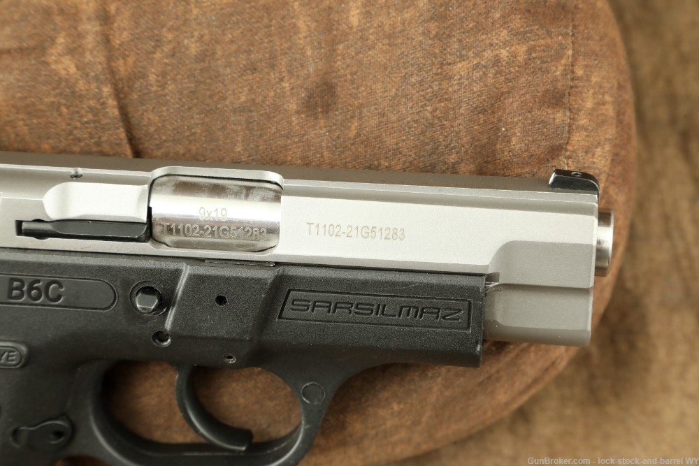 Sarsilmaz Defense B6C 9mm 3.75” Stainless Compact Semi-Auto Pistol-img-19