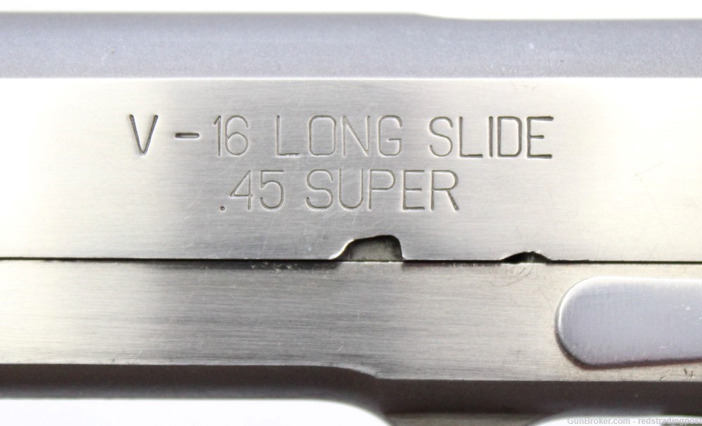 Springfield V-16 Long Slide 1911 6" Barrel 45 Super ACP SS Pistol w/ Box -img-8