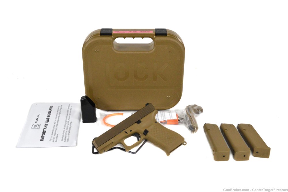 Glock G19X 9mm Glock Night Sights FDE Tan Coyote 19+1 764503026911-img-1