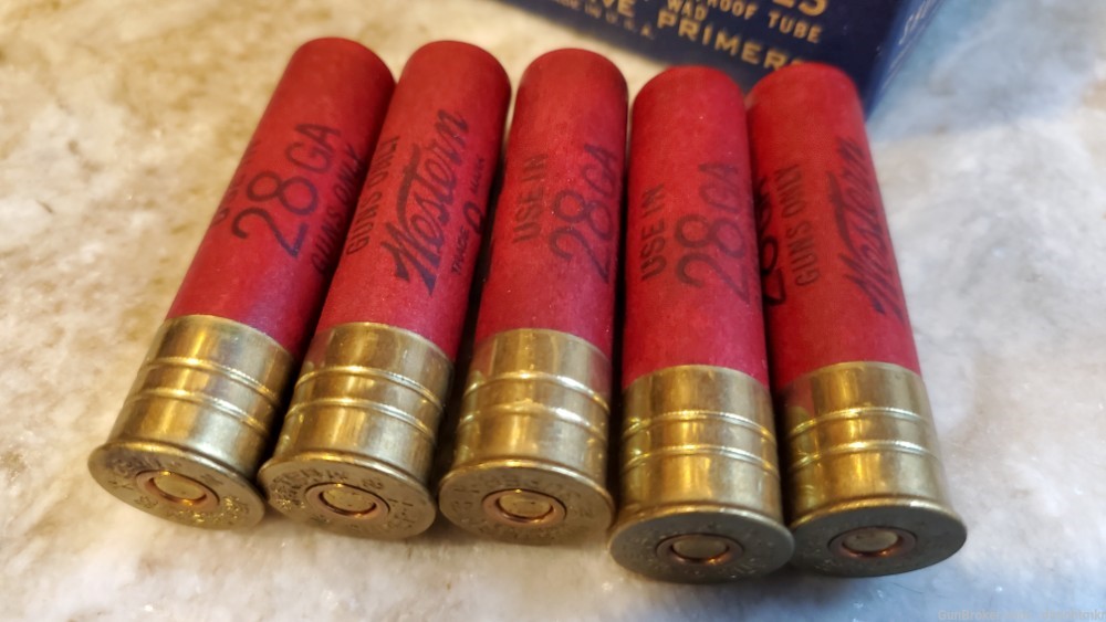 Western Super X 28 gauge vintage paper shotshells - 50 rounds 2 full boxes-img-6