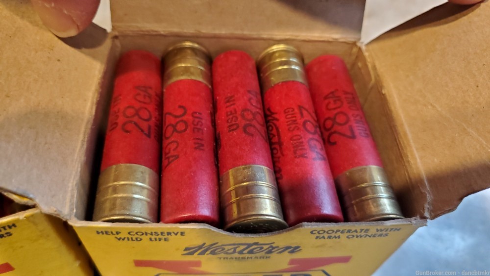 Western Super X 28 gauge vintage paper shotshells - 50 rounds 2 full boxes-img-7
