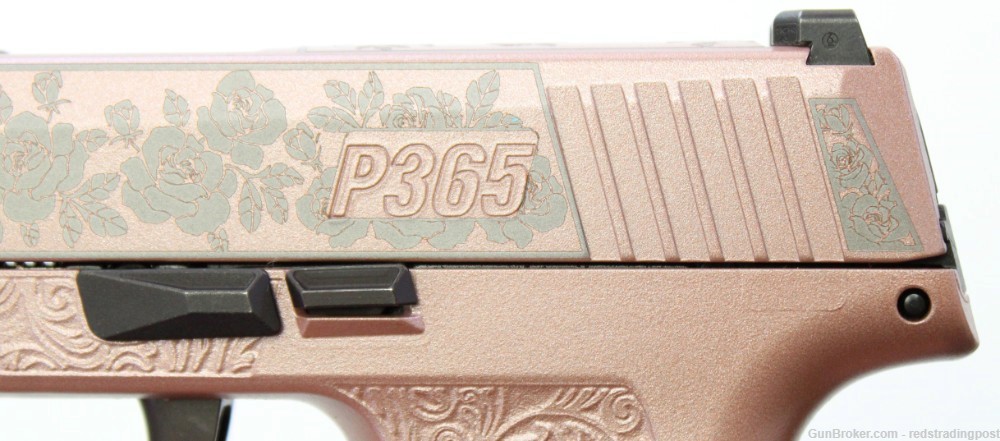 Sig Sauer P365 Rose Gold & Roses 3.1" Barrel 9mm Compact Pistol 572762GR-img-13
