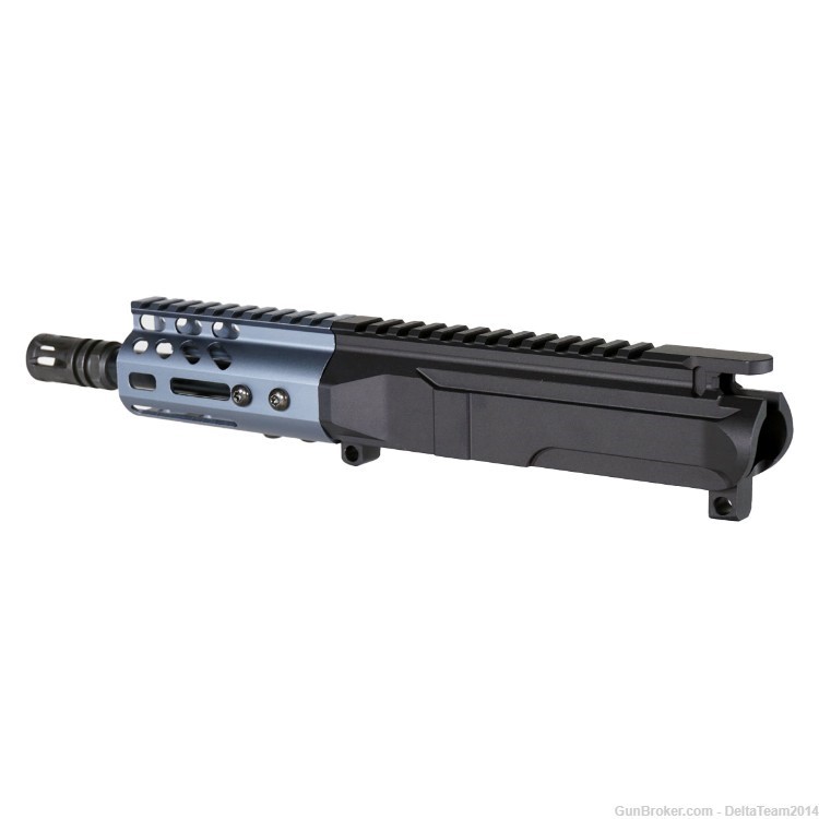 AR15 6" 9MM Pistol Complete Upper - Guntec M-Lok Anodized Grey Handguard-img-4