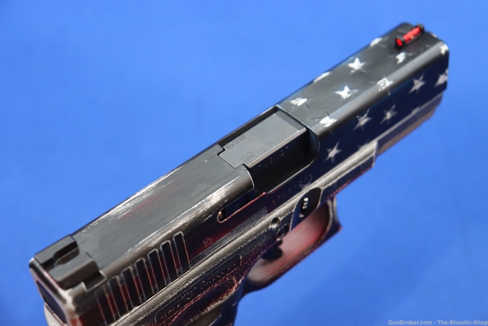 Glock Model G19 GEN4 Pistol BATTLEWORN USA FLAG 9MM 4" 15RD 19 GEN 4 LNIB-img-10