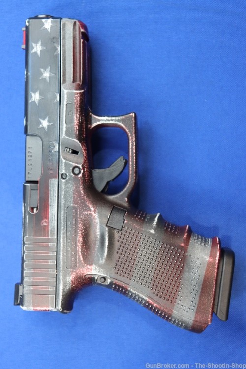 Glock Model G19 GEN4 Pistol BATTLEWORN USA FLAG 9MM 4" 15RD 19 GEN 4 LNIB-img-6