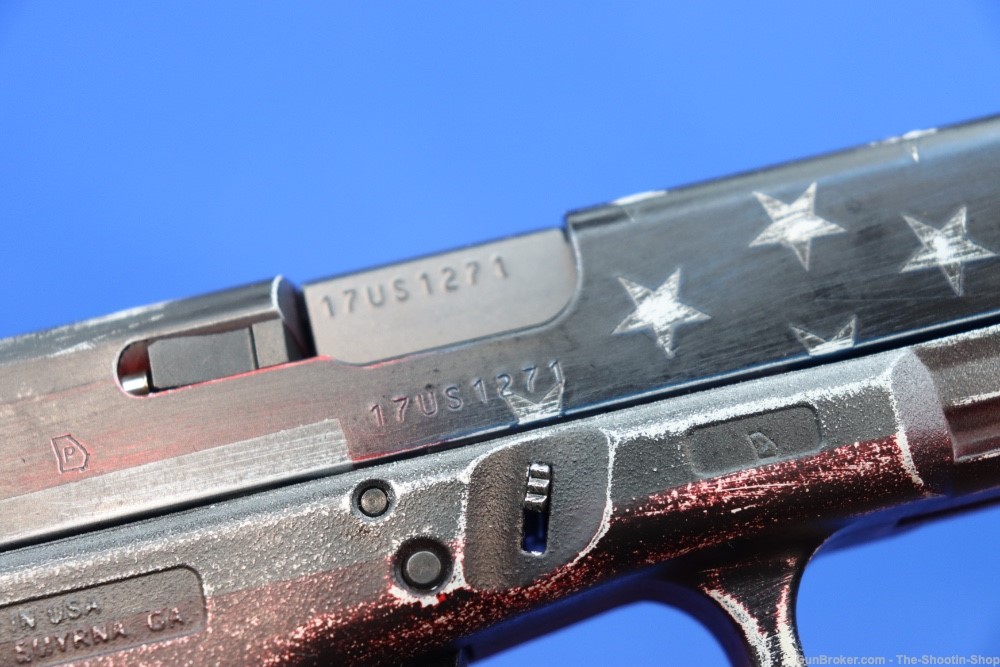 Glock Model G19 GEN4 Pistol BATTLEWORN USA FLAG 9MM 4" 15RD 19 GEN 4 LNIB-img-13