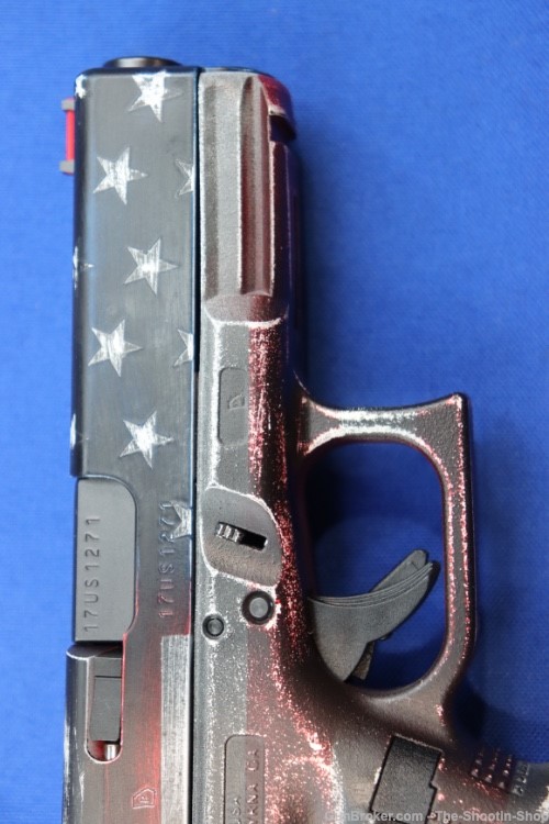 Glock Model G19 GEN4 Pistol BATTLEWORN USA FLAG 9MM 4" 15RD 19 GEN 4 LNIB-img-7