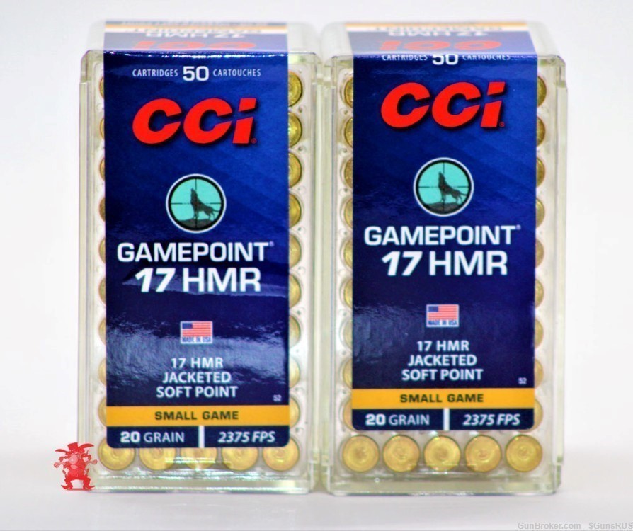 17 HMR CCI GAME POINT.17 HMR 20 Gr Jacketed Soft Point Super 2375 fps 100-img-3