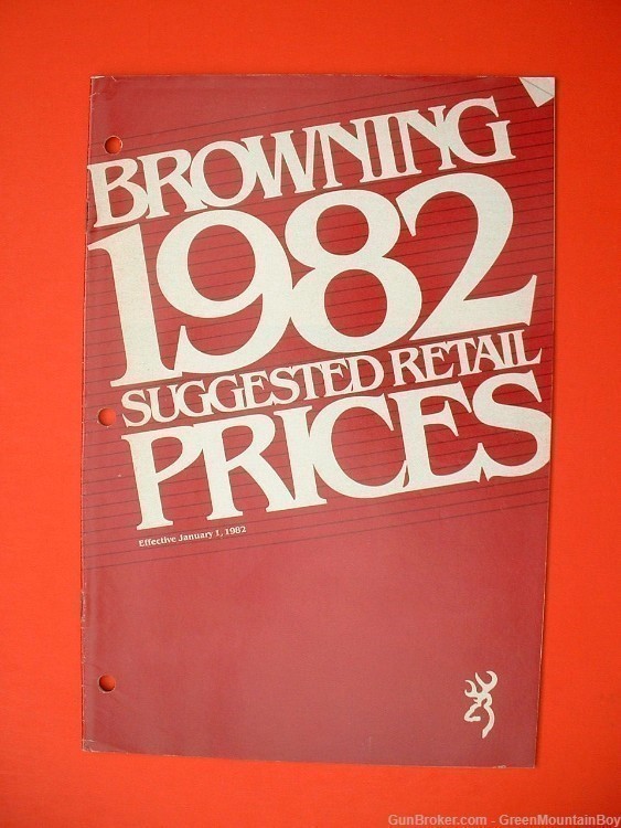1982 OEM BROWNING Catalog Companion Retail Price List - XLNT !-img-0