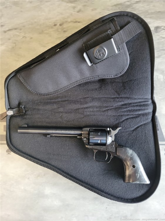 Heritage Rough Rider Faux Pearl Grips .22LR 6.5" Revolver Holster Soft Case-img-3