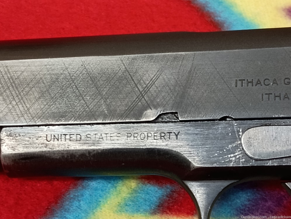 ITHICA GUN CO. 1911 A1 45 acp "UNITED STATE PROPERTY" -img-9