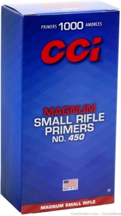 CCI 450 CCI Magnum Small Rifle Primers 450 1k Magnum Rifle Small Primers-img-0