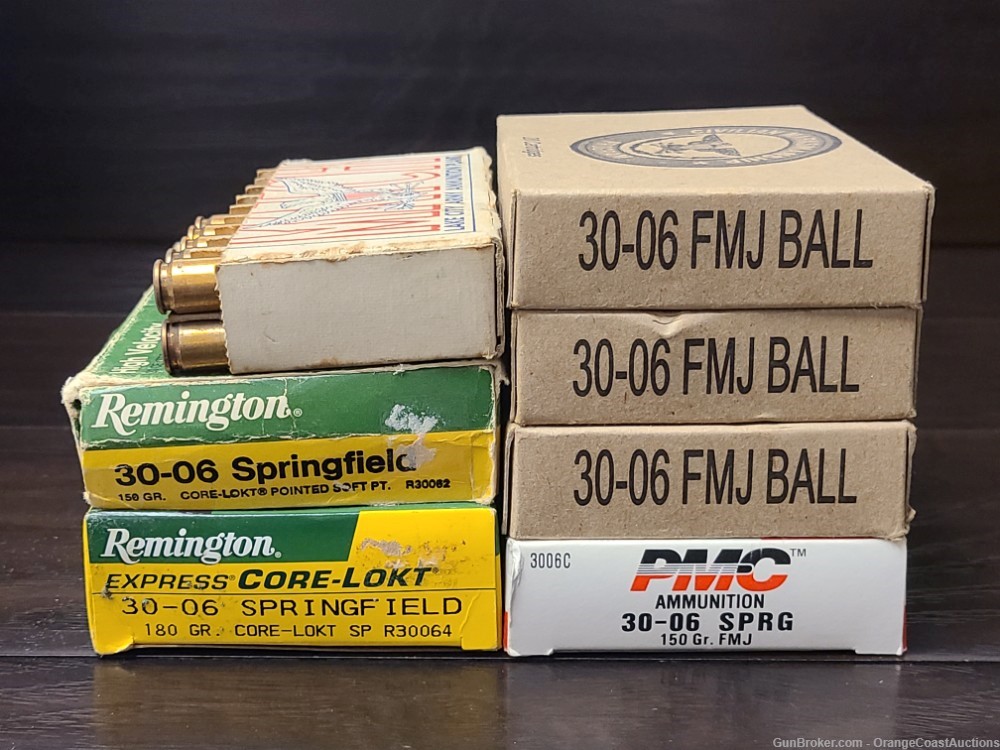 101 Rounds of Mixed .30-06 Springfield FMJ Ball & Core Lokt Rifle Ammo-img-0