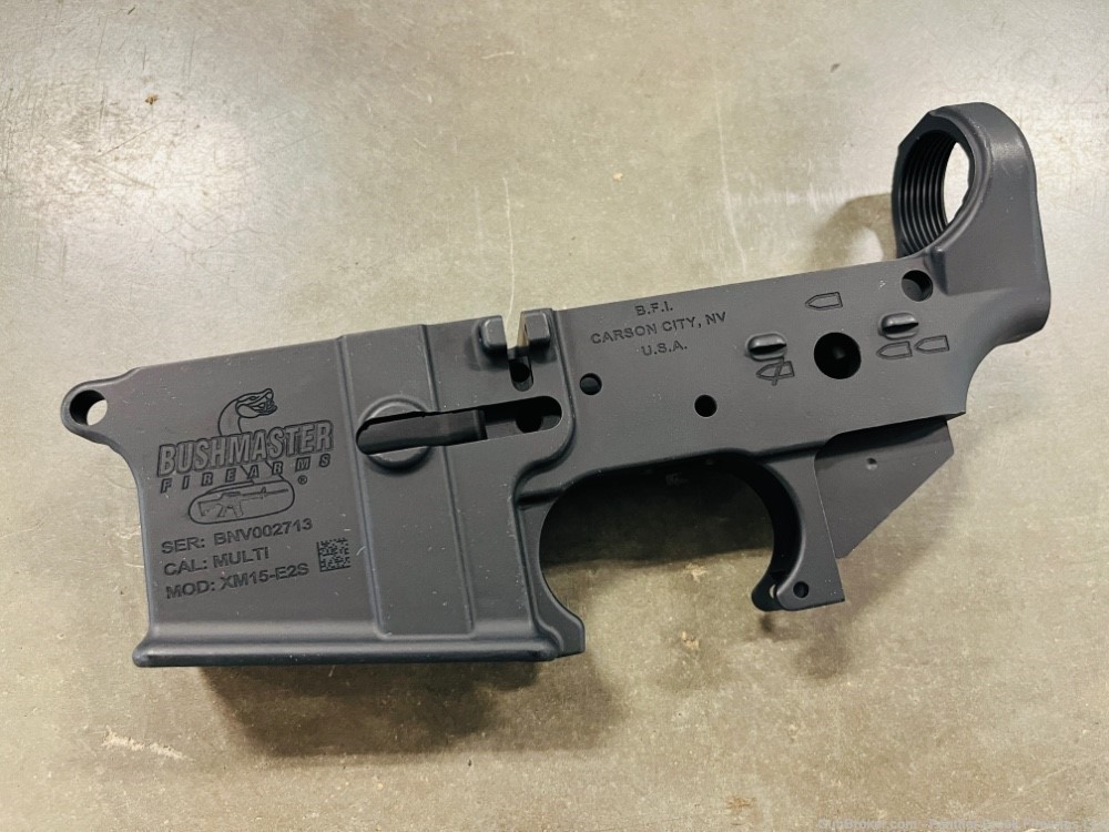 Bushmaster XM15-E2S Forged Stripped AR15 Lower Receiver - Black -img-0