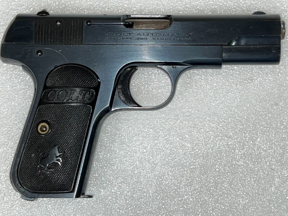 Fine Colt M1908 Hammerless .380 from 1926 Blued w/Original Grips  C&R-img-0