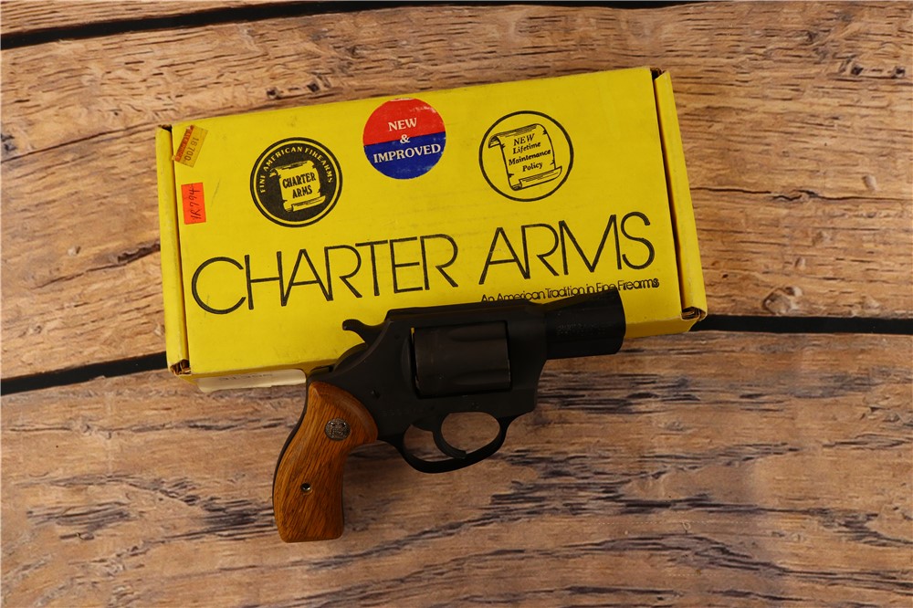 Charter Arms Off Duty .38 SPL Black Finish 2.5" Barrel Wood Grips 5-Shot-img-0