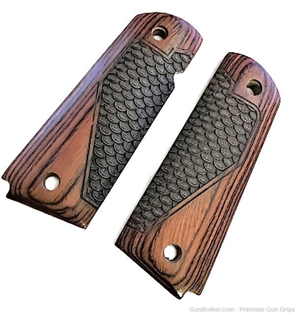 1911 Colt clones GRIPS Full size Dragon Scale Rosewood-img-2