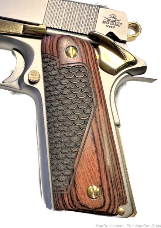 1911 Colt clones GRIPS Full size Dragon Scale Rosewood-img-4
