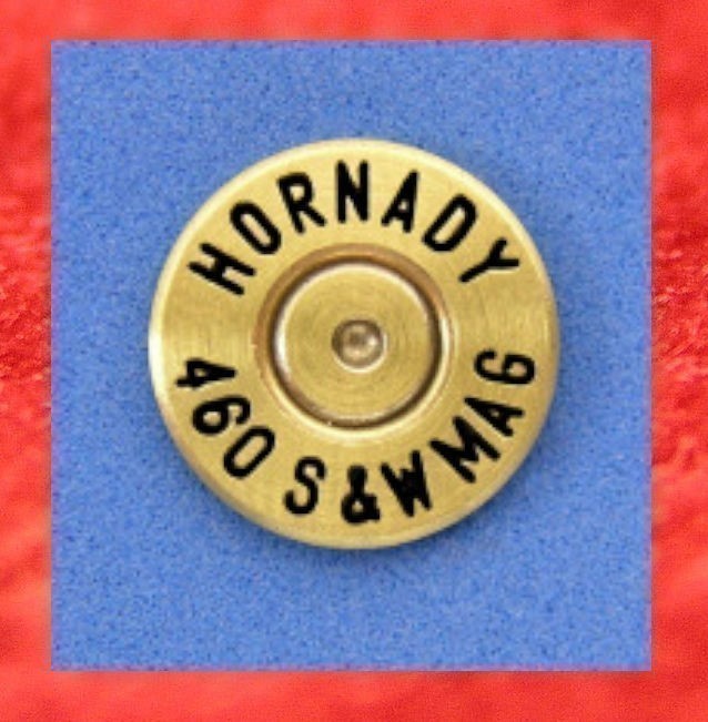 HORNADY 460 S&W MAG  Cartridge Hat Pin  Tie Tac  Ammo Bullet-img-0
