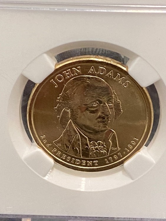 Beautiful NGC Cased 2007 P John Adams BU $1 Coin -img-2