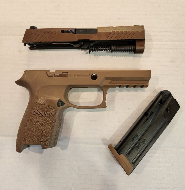Sig P320 Compact Coyote Tan 9mm Exchange kit from New  with Night Sights-img-0