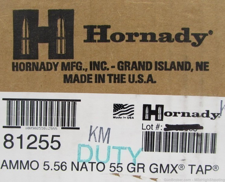 200 Rounds: Hornady TAP 55 Grain 5.56 NATO GMX BARRIER #81255-img-4