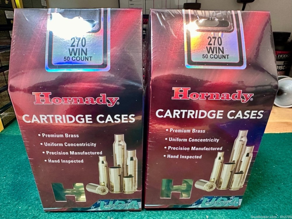 100 pieces of 270 Win Brass by Hornady USA MADE-img-0