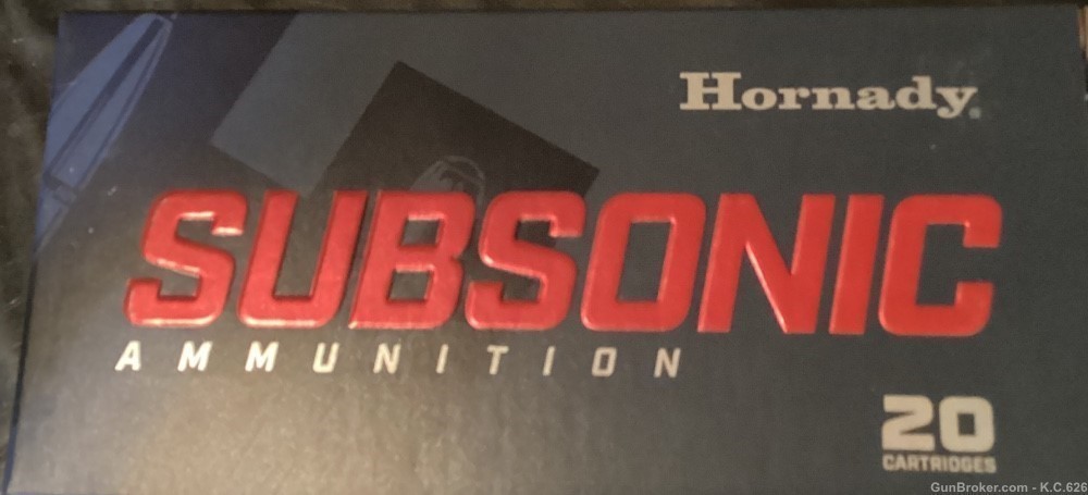 .450 Bushmaster Hornady Subsonic 395gr SubX *Free Shipping * -img-0