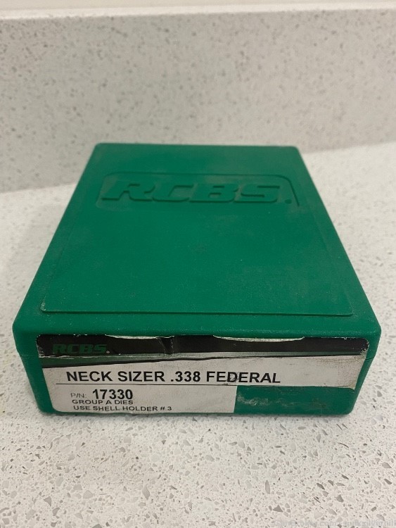 Lightly Used RCBS Neck Sizing Die for .338 Federal P/N 17330-img-0