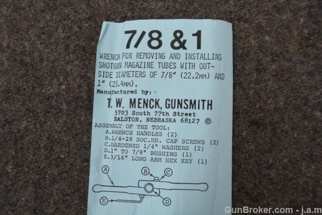 Menck Shotgun Magazine Tube Wrench-img-1
