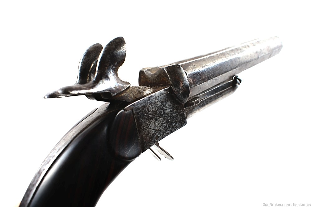 Continental Double Barrel Snake Eye Pinfire Pocket Pistol (Antique)-img-2