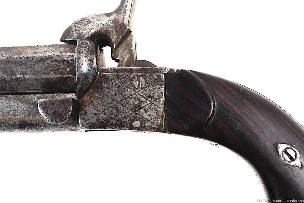 Continental Double Barrel Snake Eye Pinfire Pocket Pistol (Antique)-img-16