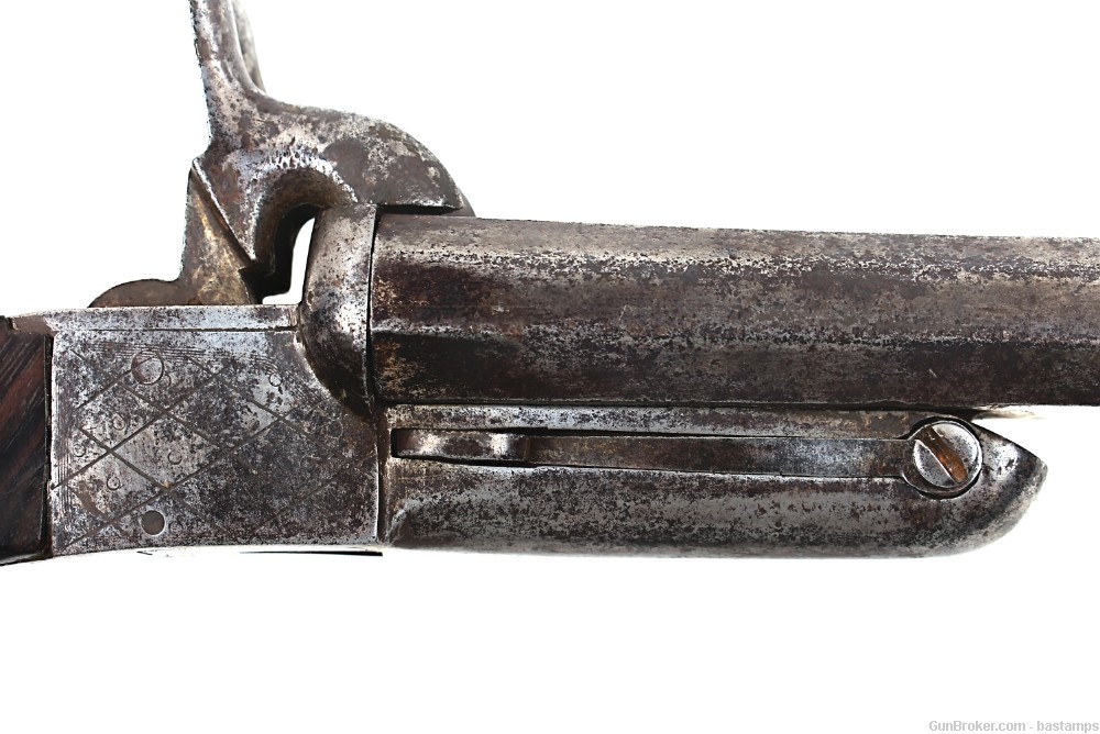 Continental Double Barrel Snake Eye Pinfire Pocket Pistol (Antique)-img-21