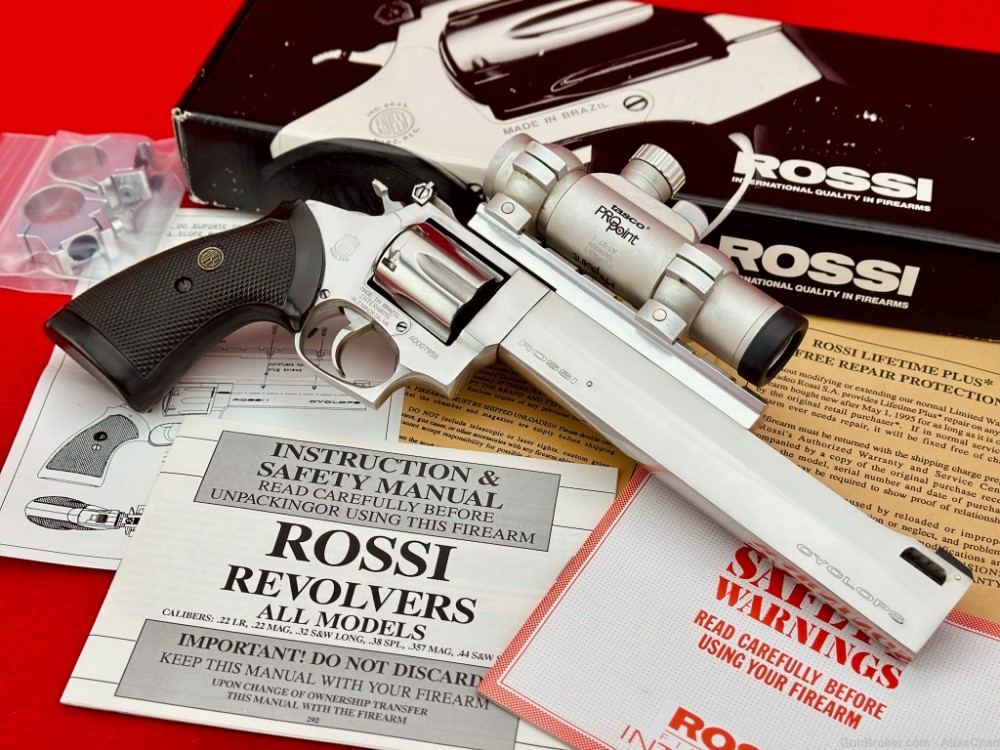 Very Scarce Rossi M988 "CYCLOPS" 357 Magnum 8" Stainless *FACTORY PORTED*-img-0