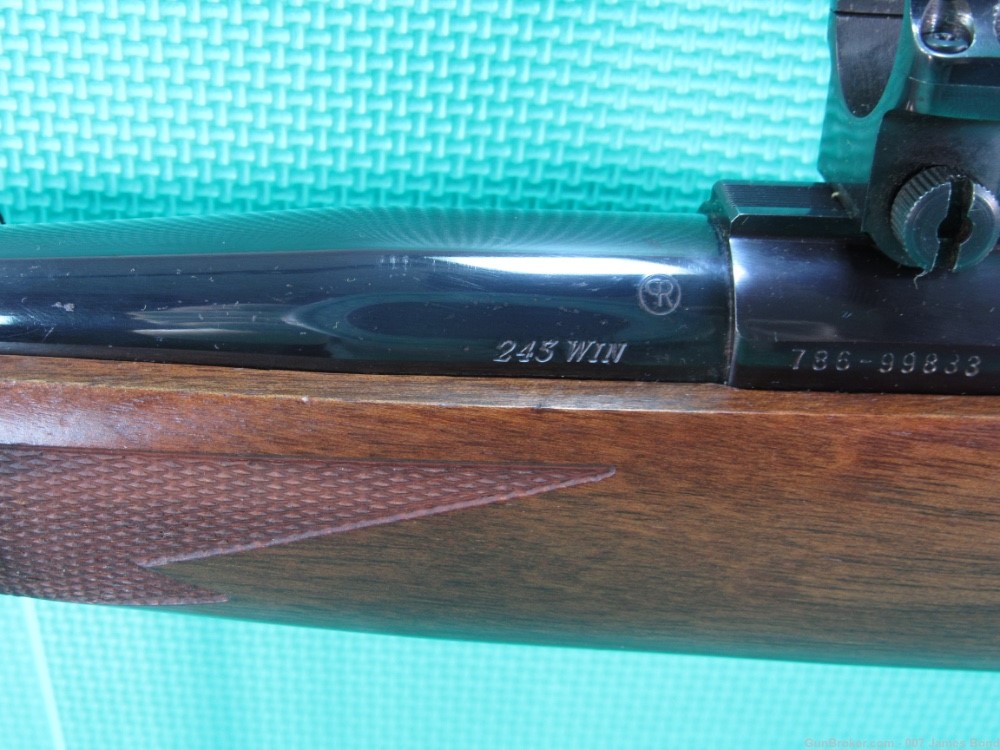 Ruger M77 Mark II Walnut Blued 243 Win. Made in 2000 w/Factory Scope Rings -img-16