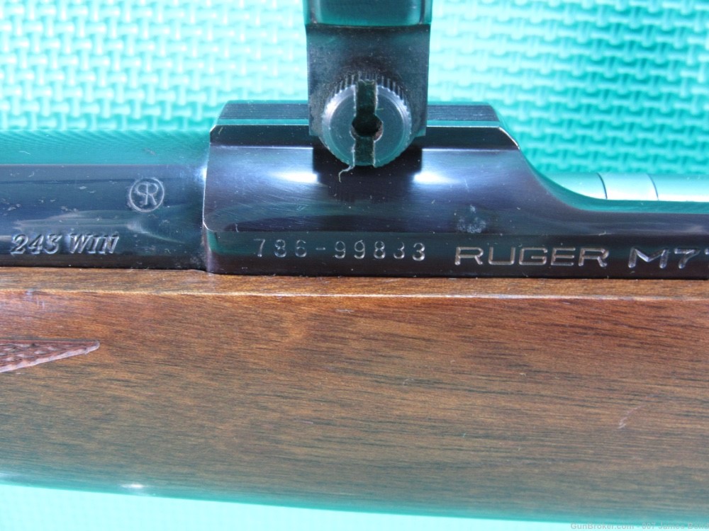 Ruger M77 Mark II Walnut Blued 243 Win. Made in 2000 w/Factory Scope Rings -img-14