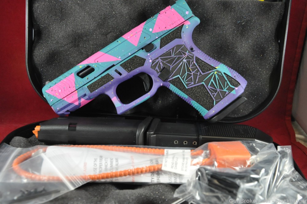 Glock 19 Gen5 80's DAY 4" 15+1 9mm Purple/Cyan/Pink Optic Ready Slide -img-10