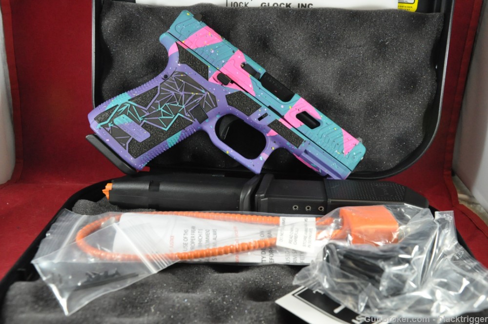 Glock 19 Gen5 80's DAY 4" 15+1 9mm Purple/Cyan/Pink Optic Ready Slide -img-9