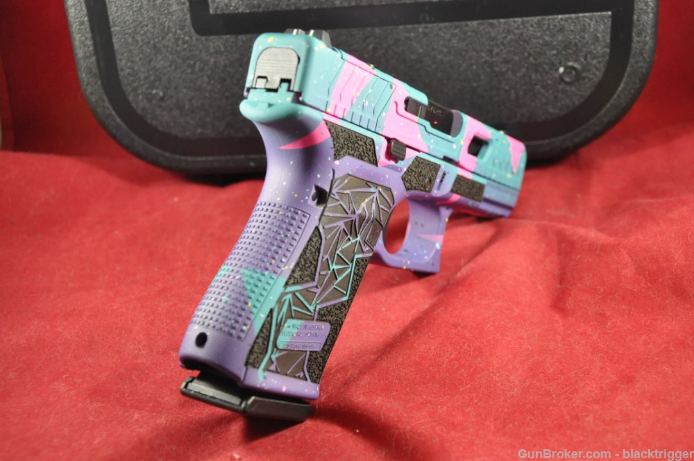 Glock 19 Gen5 80's DAY 4" 15+1 9mm Purple/Cyan/Pink Optic Ready Slide -img-8