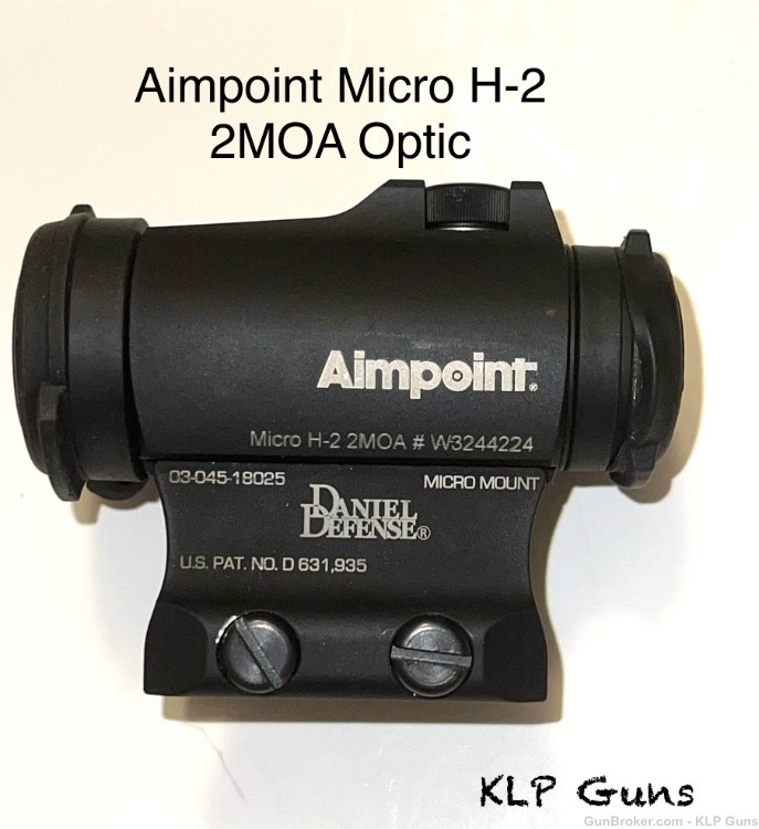 Aimpoint Micro H-2 2MOA Red Dot Reflex Sight VERY NICE -img-0